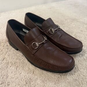 Gucci Brown Leather Horsebit Loafers